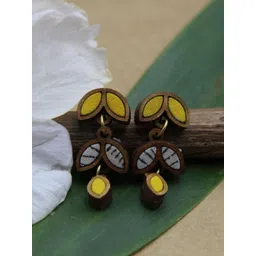 WHE Leaf Shaped Drop Earrings-picture-27