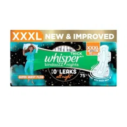 Whisper 10 Pcs White Cotton Disposable Bindazzz Sanitary Pad Packet, Size: XXXL-picture-20