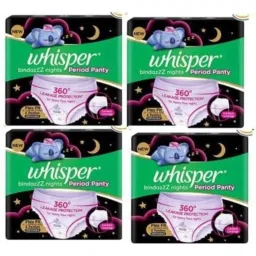 Whisper 6 Pcs White Cotton Disposable Period Panty Packet, Size: Regular-picture-18