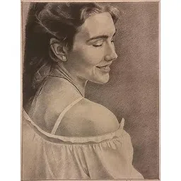 “Whispered Serenity” – Original Handmade Graphite Portrait | Realistic Pencil Drawing of a Smiling Woman | Fine Art Wall Décor | Premium Collectible Sketch-picture-29