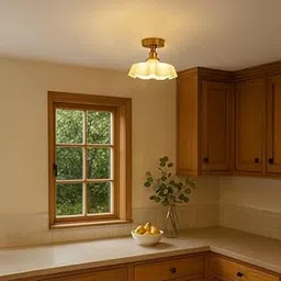 Whispering Homes Fleur Glass Ceiling Light - Green-picture-10