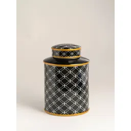 Whispering Homes Black Black Luxe Ceramic Jar - Small-picture-33