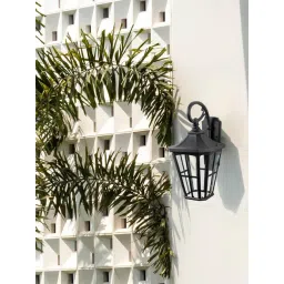 Whispering Homes Black Metal Lantern Outdoor Wall Light image 2