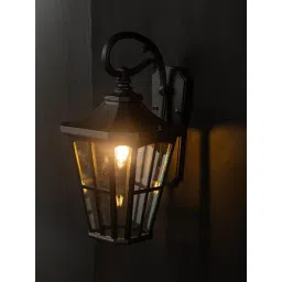 Whispering Homes Black Metal Lantern Outdoor Wall Light image 4
