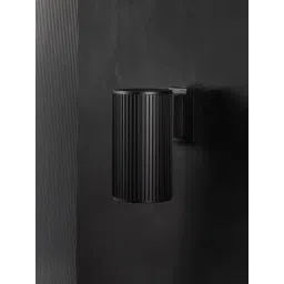 Whispering Homes Black Metal Ribbed Cylindrical Outdoor Wall Light - Small-picture-22