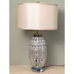Whispering Homes Blue & Ivory Verina Porcelain Pattern Ceramic Table Lamp-picture-37
