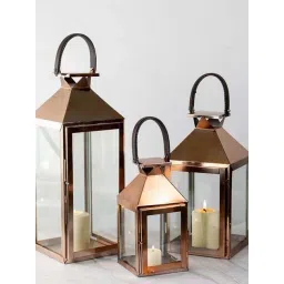 Whispering Homes Brown Welkom Metal Large Candle Lantern-picture-12