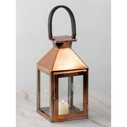 Whispering Homes Brown Welkom Metal Small Candle Lantern image 4