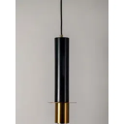 Whispering Homes Cylindrical Marble Pendant Lamp - Black-picture-13