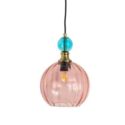 Whispering Homes Danish Glass Ball Chandelier - Blue and Red-picture-22