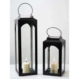 Whispering Homes Ebony Black Metal Large Candle Lantern-picture-19