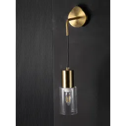 Whispering Homes European Style Brass Wall Lamp Clear Glass Lamp Shade-picture-31