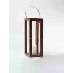 Whispering Homes Fibrous Brown Wooden Lantern - Large-picture-39