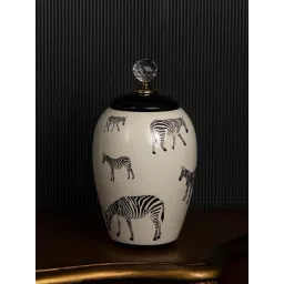 Whispering Homes Glam Zebra Ceramic Ginger Jar - Small-picture-10