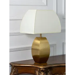 Whispering Homes Gold Gammel Metallic Table Lamp With Beige Shade-picture-36