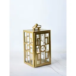 Whispering Homes Gold Lova Metal Lantern - Medium-picture-40