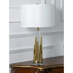 Whispering Homes Gold Sonog Metallic Table Lamp With White Shade-picture-38