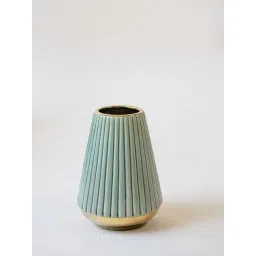 Whispering Homes Green & Gold Pine Ceramic Vase-picture-20