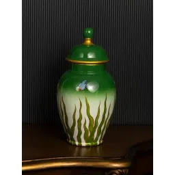 Whispering Homes Green Ceramic Jar With Lid - Small-picture-33