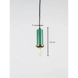 Whispering Homes Green Metal Long Chic Pendant Light image 4