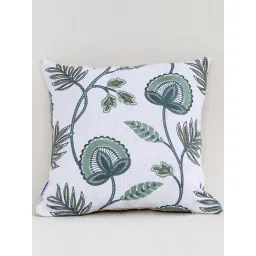 Whispering Homes Green Verdant Chic Embroidered Cushion Cover-picture-18