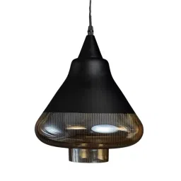 Whispering Homes Kubica Modern Black Amber Hanging Lamp-picture-23