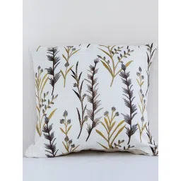 Whispering Homes Multicolor Colourfully Embroidered Leafy Cushion Cover - Cotton-picture-33