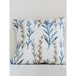 Whispering Homes Multicolor Fern Designer Embroidered Cotton Cushion Cover-picture-36