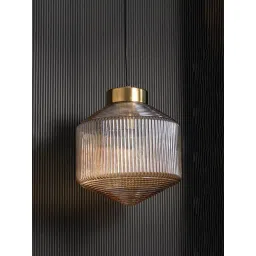 Whispering Homes Nordic Style Ribbed Art Glass Pendant Lamp-picture-44