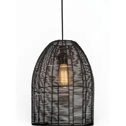 Whispering Homes Sawan Bamboo Pendant Light - Black image 1