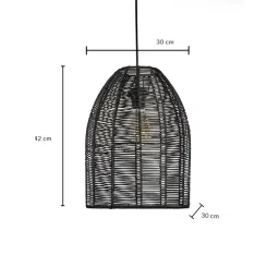 Whispering Homes Sawan Bamboo Pendant Light - Black image 4