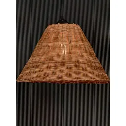Whispering Homes Sun Hat Handmade Rattan Lamp - Brown image 3