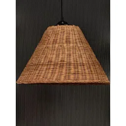 Whispering Homes Sun Hat Handmade Rattan Lamp - Brown image 2