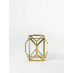 Whispering Homes Terrarium Gold Metal & Glass Geometric Candle Lantern - Small-picture-27