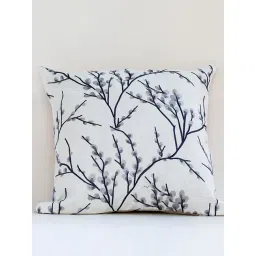 Whispering Homes White Saxe Blanc Embroidered Stylish Cushion Cover-picture-26