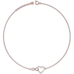 White Hathi 925 Sterling Silver Infinity Payal Anklet for Women & Girls | Authentication Certificate | Anti Tarnish Zircon Studded Silver Jewellery Chain Anklet | Wedding, Party, Office Wear Anklets-picture-42