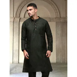 WHITE HEART Men Ethnic Motifs Printed Mandarin Collar Kurta-picture-20