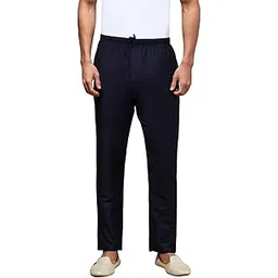 white heart Mens Viscose Blend Salwar Pyjama Pant | Elasticated Waistband with Inner Drawstring, Button Closure, Side Pockets| Regular Fit Ethnic Wear Churidar Pajama (Navy; S)-picture-15