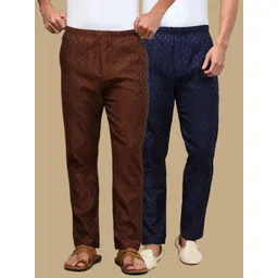 white heart Pack of 2 Mens Cotton Blend Ethnic Wear Ethnic Motifs Pyjama Men Pyjama-picture-11