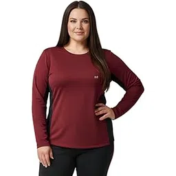 white moon Women's Plus Size Dryfit Polyester Gym Wear Sports Tshirts Workout Lightweight T-Shirt Regular Fit Full Sleeve Tops Female (Pack of 1)-picture-43