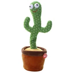 white popcorn Battery Powered Plush Dancing Cactus Toy-picture-18
