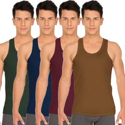 white rose Pack of 4 COLOR VEST COMBO 4 PACK Men Vest-picture-21