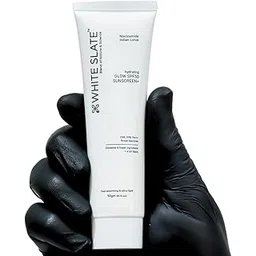 white slate Hydrating Glow SPF50 Sunscreen with Niacinamide & Indian Lotus | Broad Spectrum UVA/UVB Protection | PA+++ | Tinosorb M for prolonged sun exposure | Pore minimizing Sunscreen-picture-14