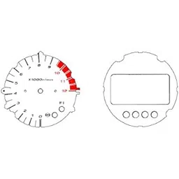White Speedometer and Tachometer gauges for Suzuki GSF1250 Bandit 2007-2014-picture-27