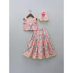 White World Girls Printed Ready to Wear Lehenga &-picture-27