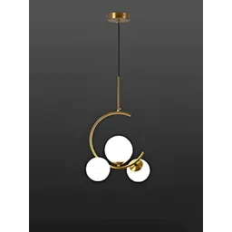 Whiteray Gold-Toned & White Contemporary Ceiling Lamp-picture-29