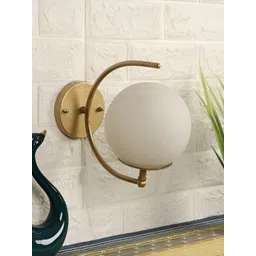 Whiteray Gold-Toned & White Metal Contemporary Spherical Shaped Wall Lamp-picture-21