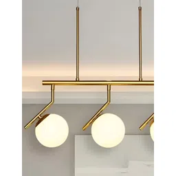 Whiteray Gold-Toned & White Quirky Ceiling Lamp-picture-32