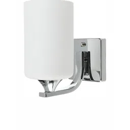 Whiteray Silver-Toned & White Iron Contemporary Cylinder Shaped Wall Lamp-picture-57