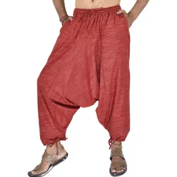 whitewhale Solid Cotton Men Harem Pants-picture-12